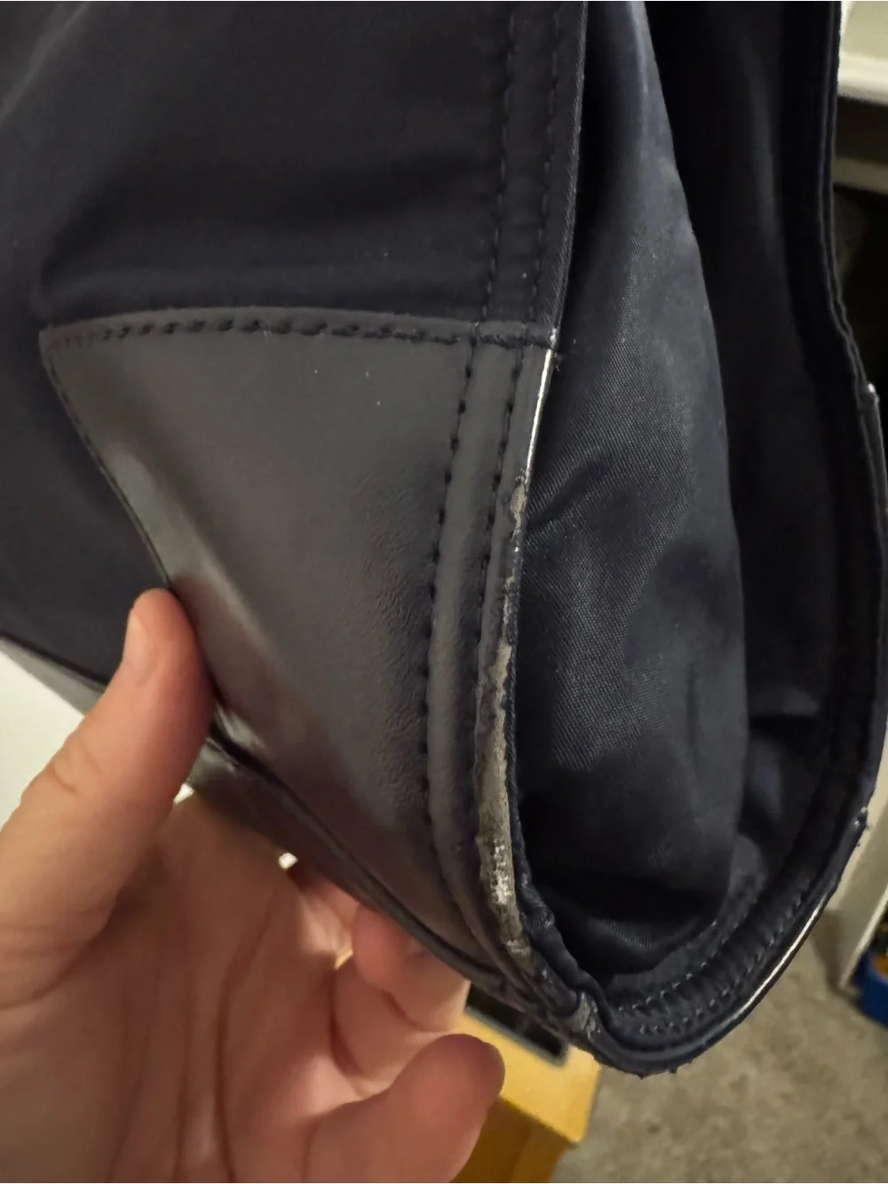 Tory Burch Navy Nylon Tote with Raised Logo